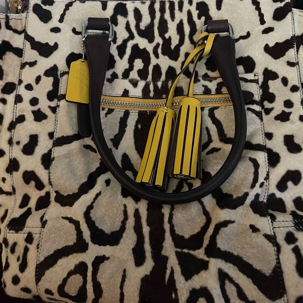 Coach Ocelot print bag with matching wallet